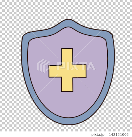Protection shield with medical cross plus sign safety security health care icon sticker print visual graphic clipart artwork design element illustration Protection shield with medical cross plus sign safety security health care icon sticker print visual graphic clipart artwork design element illustration 142131003