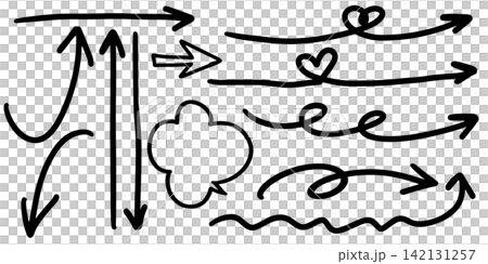 Stylish and emotionally evocative hand-drawn arrow design Stylish and emotionally evocative hand-drawn arrow design 142131257