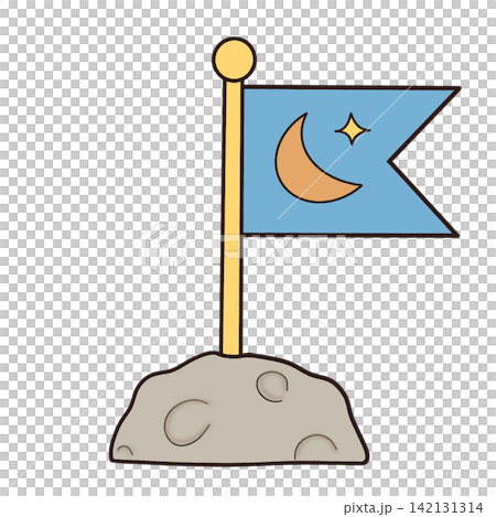 Flag on moon surface landmark space mission astronomy science exploration device sticker print visual graphic clipart artwork design icon element illustration Flag on moon surface landmark space mission astronomy science exploration device sticker print visual graphic clipart artwork design icon element illustration 142131314