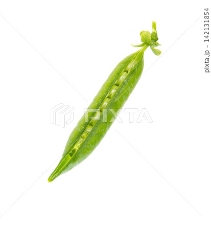 Green Peas. Pea Pod Isolated on White. Green Peas. Pea Pod Isolated on White. 142131854