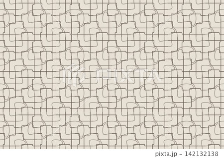 Seamless mushroom pattern of staggered interlocking lines Seamless mushroom pattern of staggered interlocking lines 142132138