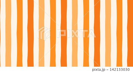 Hand painted irregular orange stripes vector seamless pattern, wavy lines for autumn and Thanksgiving designs Hand painted irregular orange stripes vector seamless pattern, wavy lines for autumn and Thanksgiving designs 142133030