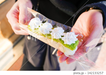 仙台名物ずんだ餅にホイップを添えた甘味 仙台名物ずんだ餅にホイップを添えた甘味 142133257