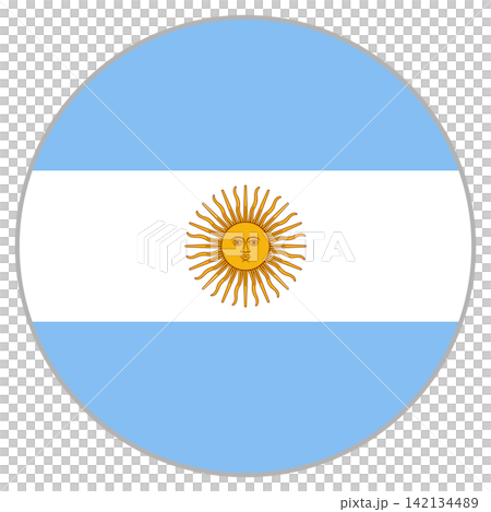 Argentine flag circular icon Argentine flag circular icon 142134489
