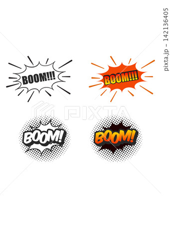 Comic Boom Sound Effect Burst Graphics 142136405