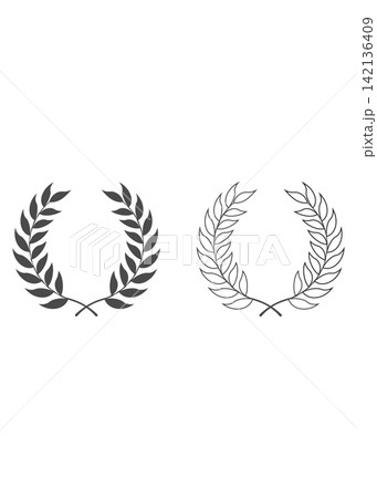 Classic Laurel Wreath Symbols of Victory and Achievement 142136409