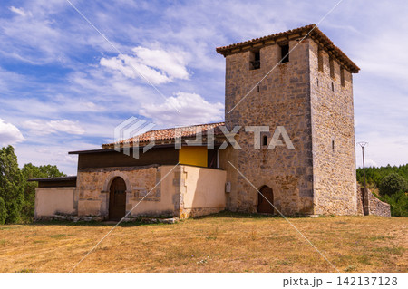 Iglesia de San Pedro in Cubillo de Ojeda is Catholic church in province of Palencia. Spain. Located in small village of Cubillo de Ojeda, in highland part of comarca of Ojeda Iglesia de San Pedro in Cubillo de Ojeda is Catholic church in province of Palencia. Spain. Located in small village of Cubillo de Ojeda, in highland part of comarca of Ojeda 142137128