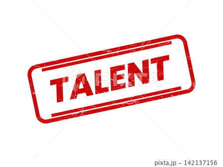 A bold red talent stamp symbol for business success and skilled workforce recognition A bold red talent stamp symbol for business success and skilled workforce recognition 142137156