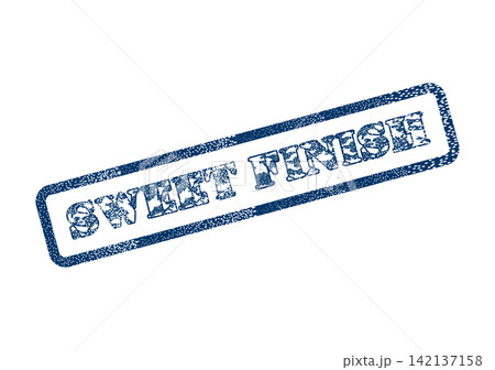A bold sweet finish textured blue stamp signifies successful completion or a delightful final stage A bold sweet finish textured blue stamp signifies successful completion or a delightful final stage 142137158