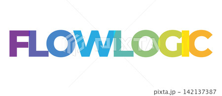 A creative FLOWLOGIC wordmark showcased with a smooth transition of rainbow colors, embodying fluidity and modern conceptual design A creative FLOWLOGIC wordmark showcased with a smooth transition of rainbow colors, embodying fluidity and modern conceptual design 142137387