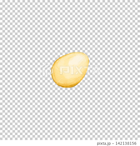 A watercolor illustration of one boiled egg in oden. A watercolor illustration of one boiled egg in oden. 142138156
