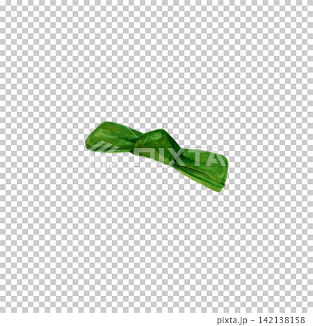 おでんの結び昆布1個の水彩イラスト おでんの結び昆布1個の水彩イラスト 142138158