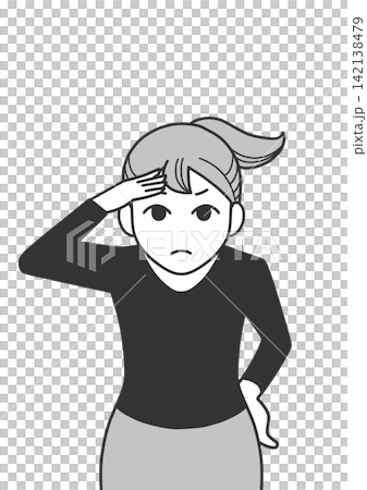 A woman trying to get a good look A woman trying to get a good look 142138479