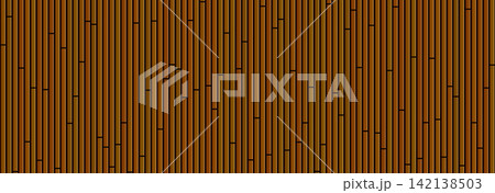 Wooden panel wall seamless pattern. Vertical brown wood slat divider background. Oak plank board cladding surface with gaps. Rustic timber batten texture backdrop for interior decoration. Vector Wooden panel wall seamless pattern. Vertical brown wood slat divider background. Oak plank board cladding surface with gaps. Rustic timber batten texture backdrop for interior decoration. Vector 142138503