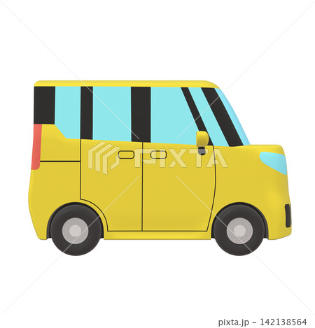 自動車のイラスト素材 デフォルメ 小型ハイトワゴン イエロー(1_5) 自動車のイラスト素材 デフォルメ 小型ハイトワゴン イエロー(1_5) 142138564