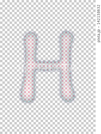 Red checkered alphabet uppercase H Red checkered alphabet uppercase H 142138632