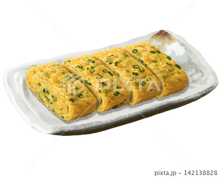 玉子焼き（ネギ入り）大根おろし付き 142138828