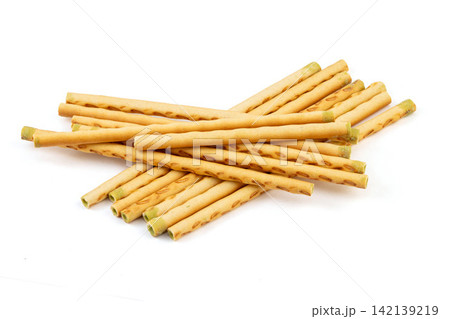 matcha Cream Filled Biscuit Sticks Tied with String matcha Cream Filled Biscuit Sticks Tied with String 142139219