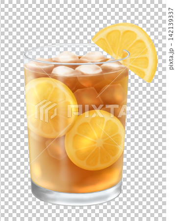 一杯時尚的冰檸檬茶 142139337