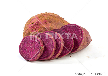 fresh Purple Sweet Potato Root Vegetable with Natural Skin fresh Purple Sweet Potato Root Vegetable with Natural Skin 142139636