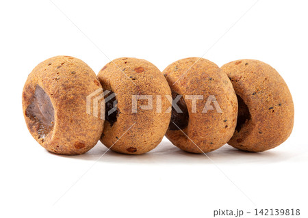 chocolate Mochi Toffee Filled Baked Snack Dessert chocolate Mochi Toffee Filled Baked Snack Dessert 142139818