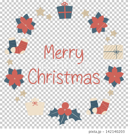 Merry Christmas Headline (Round Frame) Merry Christmas Headline (Round Frame) 142140203