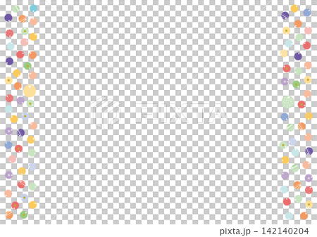 Colorful circular pattern frame, left and right frames Colorful circular pattern frame, left and right frames 142140204