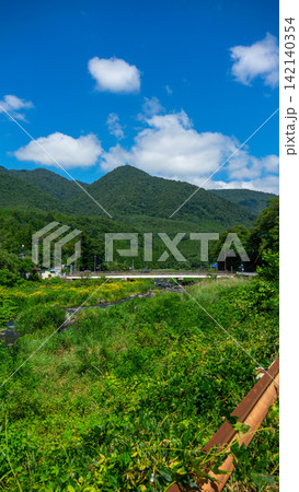 サイクリングや釣りが楽しめる箒川沿いの遊歩道と河川敷 塩原温泉(那須塩原市) サイクリングや釣りが楽しめる箒川沿いの遊歩道と河川敷 塩原温泉(那須塩原市) 142140354