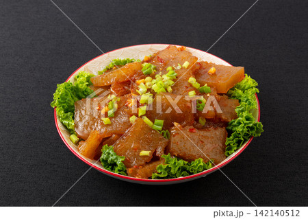 chinese Stir Fried Jelly Tofu with Garlic and Vegetables chinese Stir Fried Jelly Tofu with Garlic and Vegetables 142140512
