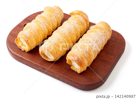 fresh Salted Cream Filled Spiral Bread Roll Dessert fresh Salted Cream Filled Spiral Bread Roll Dessert 142140987