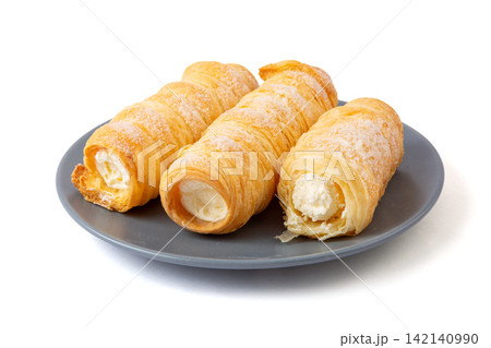 fresh Salted Cream Filled Spiral Bread Roll Dessert fresh Salted Cream Filled Spiral Bread Roll Dessert 142140990