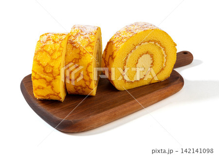 golden Durian Cheese Swiss Roll Cake Dessert golden Durian Cheese Swiss Roll Cake Dessert 142141098