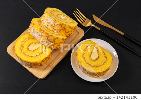 golden Durian Cheese Swiss Roll Cake Dessert golden Durian Cheese Swiss Roll Cake Dessert 142141100