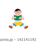 絵本を読む子どものイラスト素材 142141192