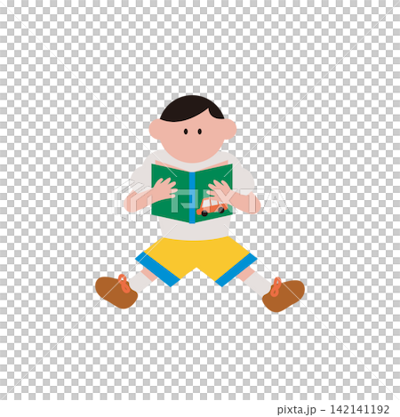 絵本を読む子どものイラスト素材 142141192