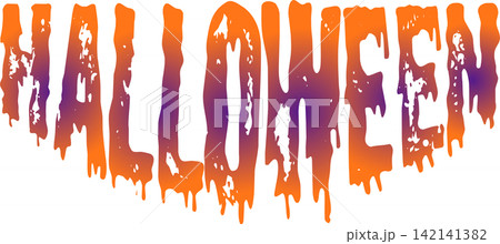Halloween - ハロウィンHalloweenの文字の、よく目立つロゴマーク Halloween - ハロウィンHalloweenの文字の、よく目立つロゴマーク 142141382