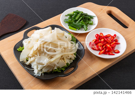 grilled Bamboo Shoot Slices with Red Chili grilled Bamboo Shoot Slices with Red Chili 142141466