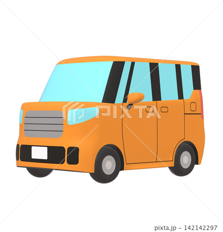 自動車のイラスト素材 デフォルメ 小型ハイトワゴン オレンジ(1_2) 自動車のイラスト素材 デフォルメ 小型ハイトワゴン オレンジ(1_2) 142142297