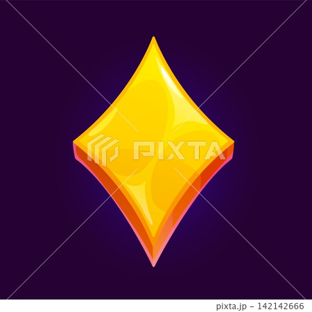 Golden diamonds card suit for game UI or casino poker and jackpot win cartoon GUI icon. Gamble game card suit of golden diamonds symbol of slot machine jackpot or arcade game level reward element Golden diamonds card suit for game UI or casino poker and jackpot win cartoon GUI icon. Gamble game card suit of golden diamonds symbol of slot machine jackpot or arcade game level reward element 142142666