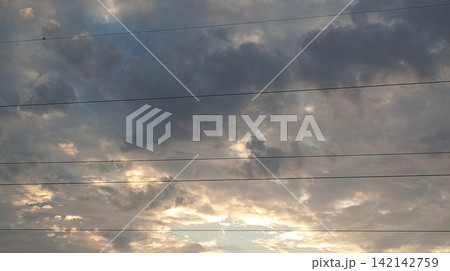 Atmospheric Cloud Formation and Weather Pattern at Dusk Atmospheric Cloud Formation and Weather Pattern at Dusk 142142759