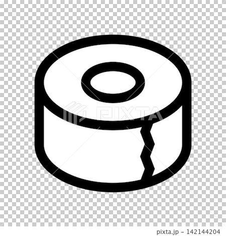 Icon for roll-shaped adhesive tape Icon for roll-shaped adhesive tape 142144204