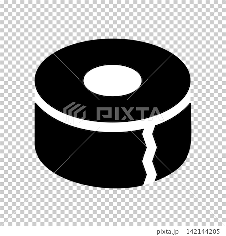 Icon for roll-shaped adhesive tape Icon for roll-shaped adhesive tape 142144205