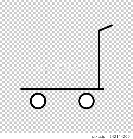 Simple icon of a hand truck Simple icon of a hand truck 142144209