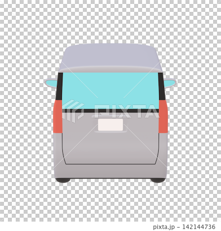 汽車插畫素材:風格化的小型高頂旅行車,灰色(1_f) 汽車插畫素材:風格化的小型高頂旅行車,灰色(1_f) 142144736