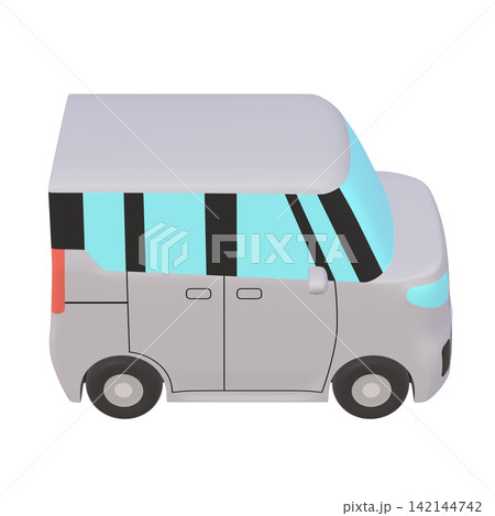 自動車のイラスト素材 デフォルメ 小型ハイトワゴン グレー(1_l) 自動車のイラスト素材 デフォルメ 小型ハイトワゴン グレー(1_l) 142144742