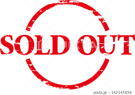 SOLD OUT - SOLD OUT(売り切れ)の表示のよく目立つセールPOP、アイコン SOLD OUT - SOLD OUT(売り切れ)の表示のよく目立つセールPOP、アイコン 142145856
