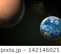 火星と地球アジア側 142146025