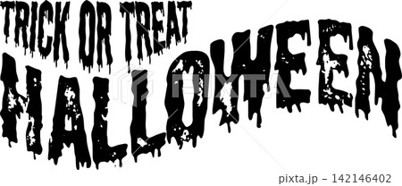 Halloween - ハロウィンHalloweenの文字の、よく目立つロゴマーク Halloween - ハロウィンHalloweenの文字の、よく目立つロゴマーク 142146402