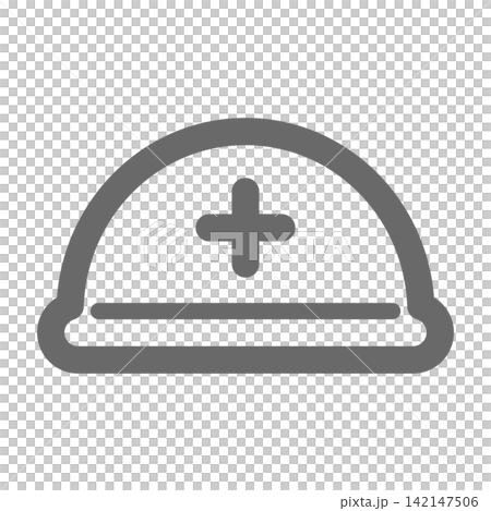 ベクターのシンプル安全ヘルメット 142147506