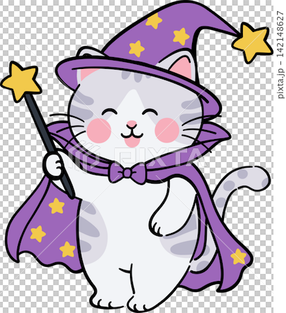 Halloween Cat Black Cat Flat Design Character Halloween Cat Black Cat Flat Design Character 142148627